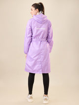 Women's Purple Button Raincoat