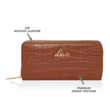 Women's Tan Casual Textured Wallet