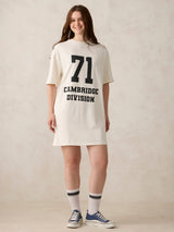 Women's White Casual Relaxed Fit Printed Dress