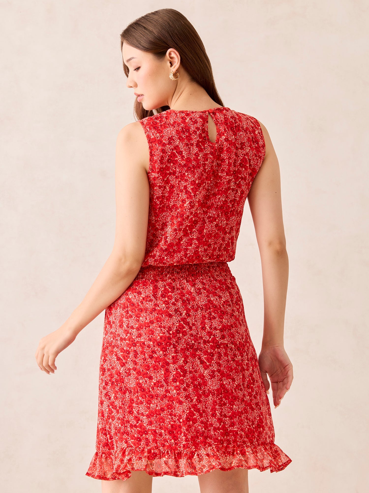 Women's Red Casual A-Line Dress