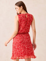 Women's Red Casual A-Line Dress