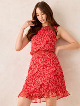 Women's Red Casual A-Line Dress