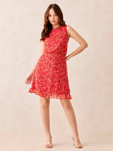 Women's Red Casual A-Line Dress
