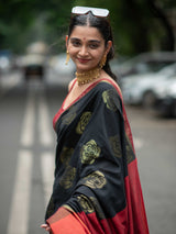 Women's Multicolor Ikat Cotton Saree