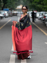 Women's Multicolor Ikat Cotton Saree