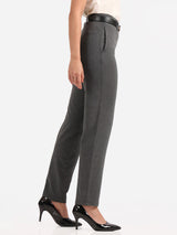 Women's Gray Formal Solid Pant