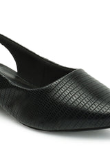 Women's Texchted Pointed Toe Block Heel Pump