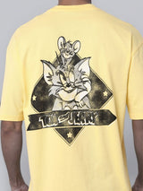 Men's Boxy Tom & Jerry Printed Round Neck Tshirt