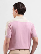 Men's Slim Fit Textured Polo Collar Tshirt