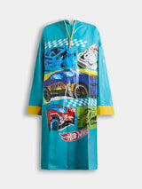 Kids Green Zipper Raincoat