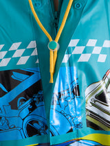 Kids Green Zipper Raincoat