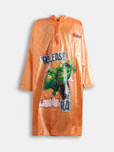 Kids Orange Zipper Raincoat
