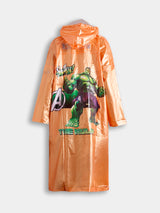 Kids Orange Zipper Raincoat
