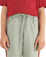 Boys Green Casual Regular Fit Solid Track Pant