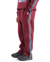 Boys Red Casual Regular Fit Solid Track Pant
