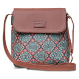 Women's Green Vegan Leather Finish Sling Bag - 5.6L