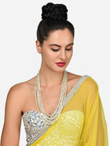 Women's Gold Tone Multilayer Beaded Long Necklace
