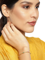 Women's Gold Tone Cubic Zirconia Contemporary Style Kada