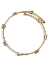 Women's Gold Tone Cubic Zirconia Contemporary Style Kada