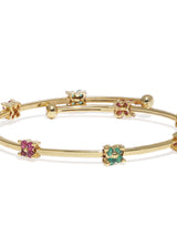 Women's Gold Tone Cubic Zirconia Contemporary Style Kada