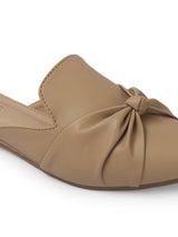 Women's Beige Casual Slip-On Flats