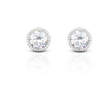 Women's Silver Victoria Halo Cluster Studs