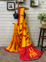 Women's Multicolor Pure Cotton Saree