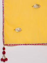 Women's Yellow Kurta Set with Dupatta