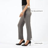 Women's Gray Formal Solid Pant
