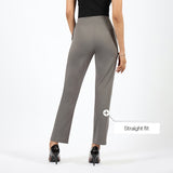 Women's Gray Formal Solid Pant