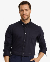 Men's Black Formal Regular Fit Solid Full Sleeves Shirt