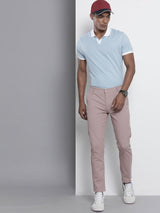 Men's Slim Fit Solid Mid Rise Chinos