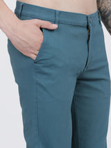Men's Slim Fit Solid Mid Rise Chinos