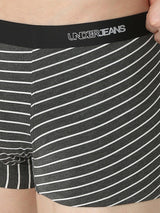 Men's Black Mid-Rise Printed Trunk