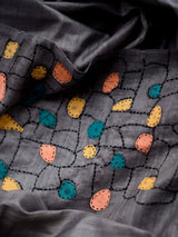 Women's Gray Silk Saree