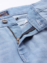 Men's Tapered Fit Distressed Mid Rise Denim Cargo