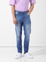 Men's Blue Casual Slim Fit Jeans