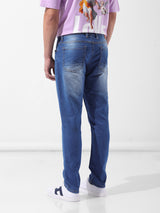 Men's Blue Casual Slim Fit Jeans