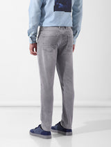Men's Gray Casual Slim Fit Jeans