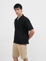 Men's Olive Casual Regular Fit Polo Collar Half Sleeves Shirt