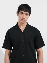 Men's Olive Casual Regular Fit Polo Collar Half Sleeves Shirt