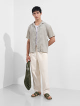 Men's Green Casual Regular Fit Polo Collar Half Sleeves Shirt