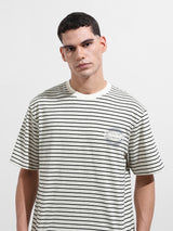 Men's Grey Casual Regular Fit Crew Neck Half Sleeves Tshirt