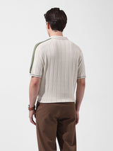 Men's White Casual Slim Fit Solid Half Sleeves Tshirt