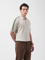 Men's White Casual Slim Fit Solid Half Sleeves Tshirt