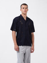 Men's Blue Casual Regular Fit Solid Half Sleeves Shirt