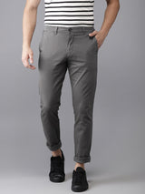 Men's Slim Fit Solid Mid Rise Chinos