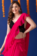 Women's Black Self Design Nylon Bra