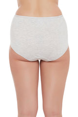 Women's Grey Solid Cotton Maternity Panty