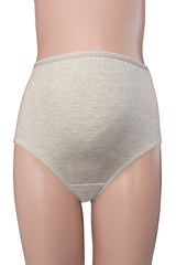 Women's Grey Solid Cotton Maternity Panty
